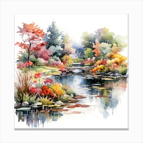 Watercolor Landscape Painting 25 Canvas Print