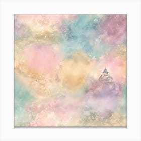 Fairytale Castle In The Clouds Canvas Print