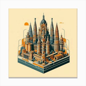 Barcelona City Canvas Print