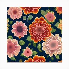 Floral Pattern Vector Canvas Print