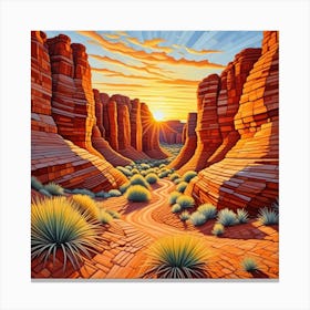 The Bungle Bungles Australia Cubism Art Canvas Print