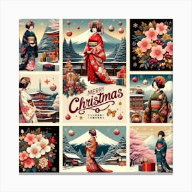 Merry Christmas In Japan Canvas Print