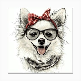 Pooches In Glasses Canvas Print