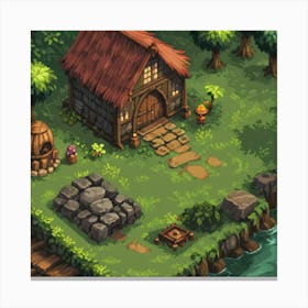 Pixel RPG Game 3 Canvas Print