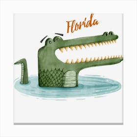 Florida Gator Alligator Canvas Print