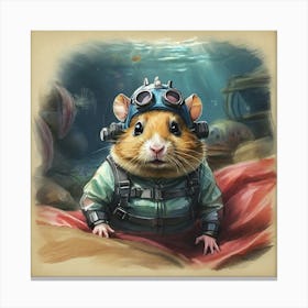 Underwater Hamster 1 Canvas Print