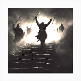 Vikings Ascending After Battle Canvas Print