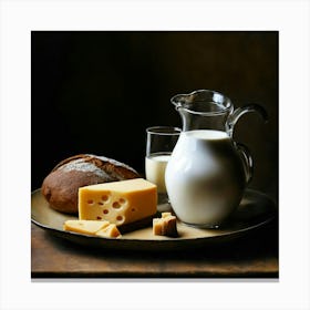 Milk And Bread 1 Canvas Print