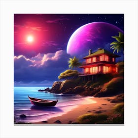 House On The Beach 3 Canvas Print