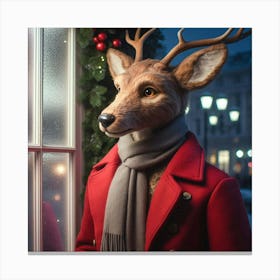 Christmas Deer 3 Canvas Print
