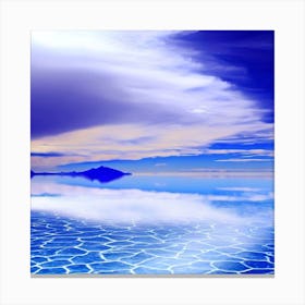 Blue Sky With Clouds Salar de Uyuni Canvas Print