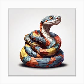 Snake Illustration Canvas Print
