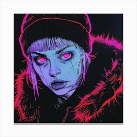 Neon Girl 7 Canvas Print