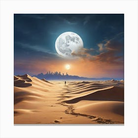 Desert Landscape paintings art print 3 Canvas Print