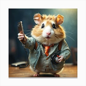 Hamster Photographer 2 Canvas Print