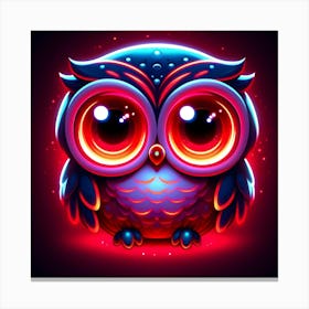 Neon Owl 1 Canvas Print