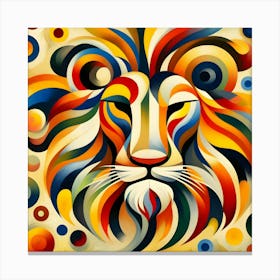 Abstract Lion Head Canvas Print