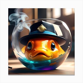 Goldfish In A Bowl 17 Canvas Print