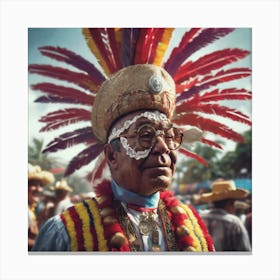 Portrait Of A Mexican Man Canvas Print