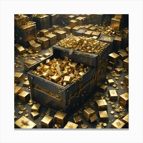 Golden Treasure Chest Canvas Print