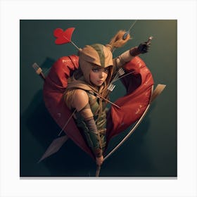 Arrows In The Heart Canvas Print