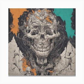 Skull Of The Dead, Abstract art Canvas Print