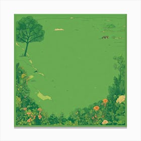 Green Field Canvas Print