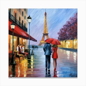 Paris In The Rain 1 Canvas Print