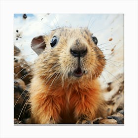 Ground Squirrel In The Mud Stampe su tela