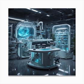 Futuristic Laboratory Canvas Print