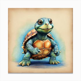 Little Turtle Canvas Print