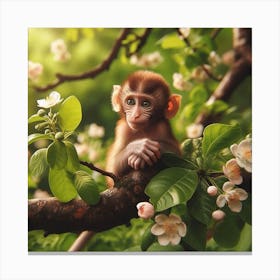 Monkey In The Tree 1 Canvas Print