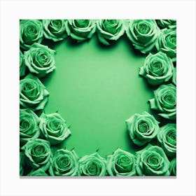 Green Roses 24 Canvas Print
