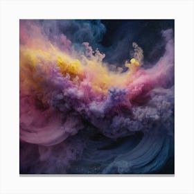 Colorful Powder In The Air Canvas Print