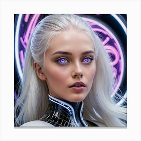 Futuristic Girl 5 Canvas Print