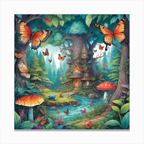 Mushroom Forest Canvas Print