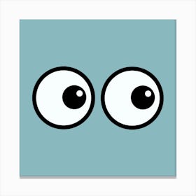 I See You Eyes Teal Blue  Canvas Print
