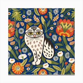 William Morris Inspired Cats Collection Art Print Canvas Print