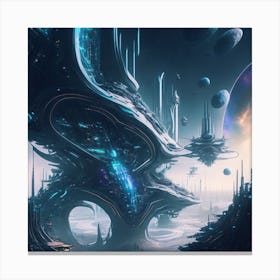 Futuristic City 29 Canvas Print