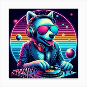 Dj Dog 1 Canvas Print