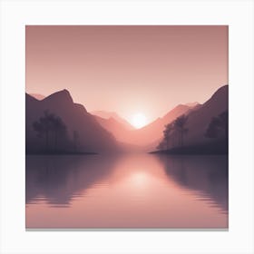 Sunset In The Mountains 3 Canvas Print