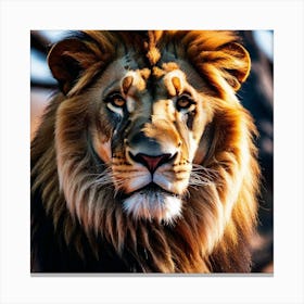 Portrait Of A Lion Canvas Print