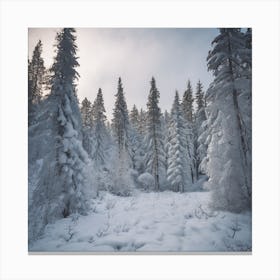 Snowy Forest Canvas Print