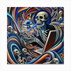 Death Surfing The Internet Canvas Print