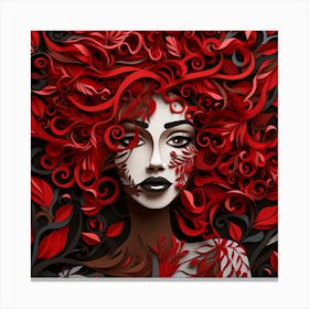 Of A Woman With Red Hair Canvas Print