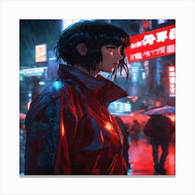 Anime Art Of Ghost In The Shell Canvas Print