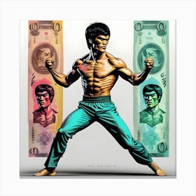 Bruce Lee fantasy art print Canvas Print