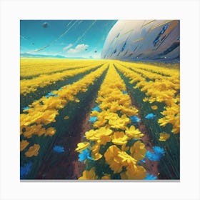 Field Of Yellow Flowers 35 Canvas Print