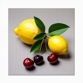 Lemons And Cherries Canvas Print