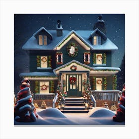 Christmas House 14 Canvas Print